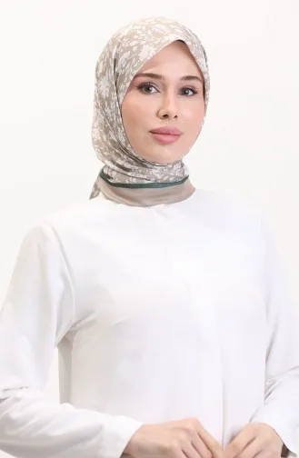 Patterned Soft Scarf 70261-07 Beige Green 70261-07