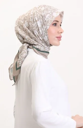 Patterned Soft Scarf 70261-07 Beige Green 70261-07