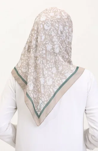 Patterned Soft Scarf 70261-07 Beige Green 70261-07