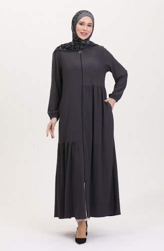 عباءه أسود فاتح 1027-07