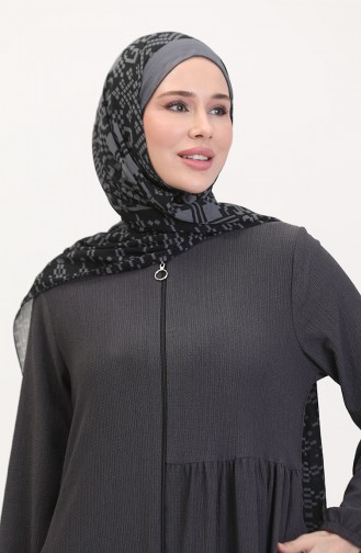 عباءه أسود فاتح 1027-07
