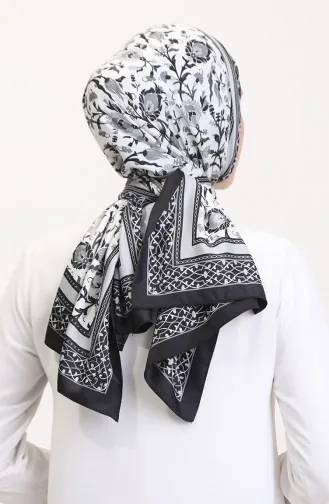 Ottoman Şal 70251-02 Siyah Ekru