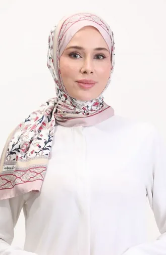 Ottoman Şal 70251-03 Pudra Vişne