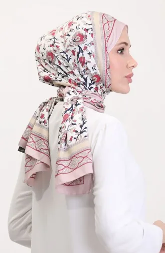 Ottoman Şal 70251-03 Pudra Vişne