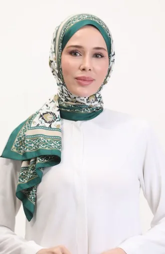 Ottomanischer Schal 70251-06 Smaragdgrün Senf 70251-06