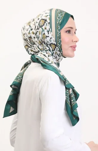 Ottomanischer Schal 70251-06 Smaragdgrün Senf 70251-06