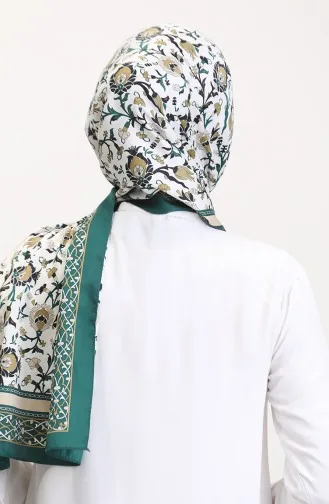 Ottomanischer Schal 70251-06 Smaragdgrün Senf 70251-06