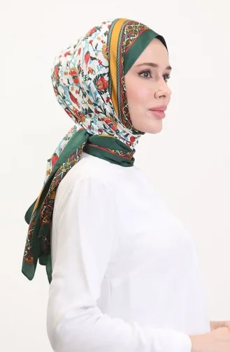 Ottomanischer Schal 70251-08 Smaragdgrün Rot 70251-08