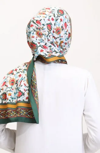 Ottomanischer Schal 70251-08 Smaragdgrün Rot 70251-08