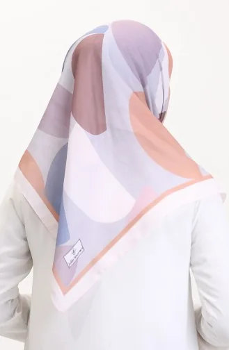 Desenli Soft Eşarp 70246-04 Toz Pembe Camel