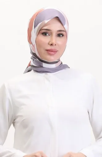 وشاح ناعم منقوش 70246-05 وردي أرجواني غامق 70246-05