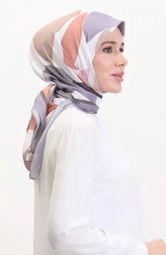 وشاح ناعم منقوش 70246-05 وردي أرجواني غامق 70246-05