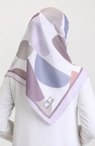 Patterned Soft Scarf 70246-07 Lilac Beige 70246-07