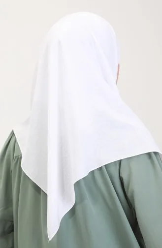 Jakarlı Eşarp 70258-02 Beyaz