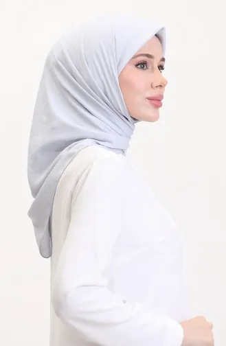 Jakarlı Eşarp 70258-08 Gümüş Gri