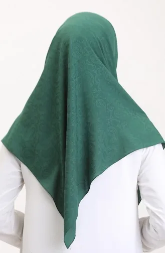 Jakarlı Eşarp 70258-12 Zümrüt Yeşili