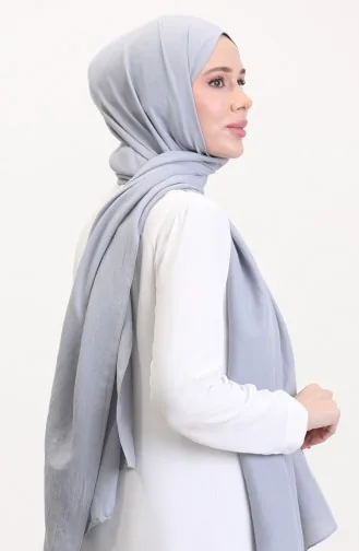 Katoenen Jazz Sjaal 70257-02 Zilvergrijs 70257-02