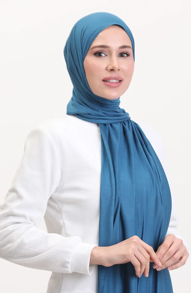 Viskon Penye Şal 70272-12 İndigo