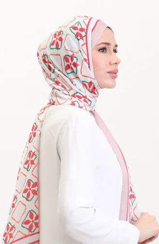 Patterned Soft Scarf 70269-02 Powder Pink Fuchsia 70269-02