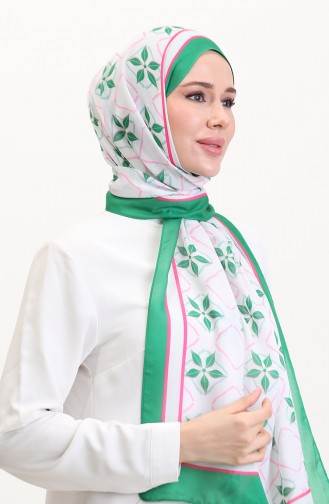 Desenli Soft Şal 70269-03 Yeşil Pembe