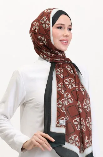 Desenli Soft Şal 70269-04 Kahverengi Bej