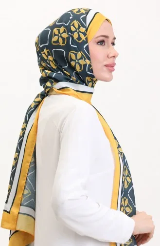 Desenli Soft Şal 70269-11 Sarı Füme