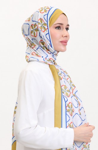 Desenli Soft Şal 70269-13 Hardal Saks