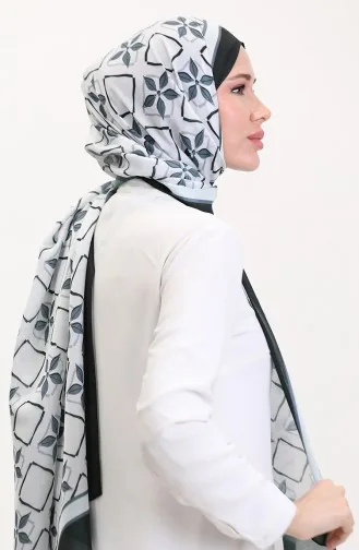 Patterned Soft Shawl 70269-15 Black Gray 70269-15