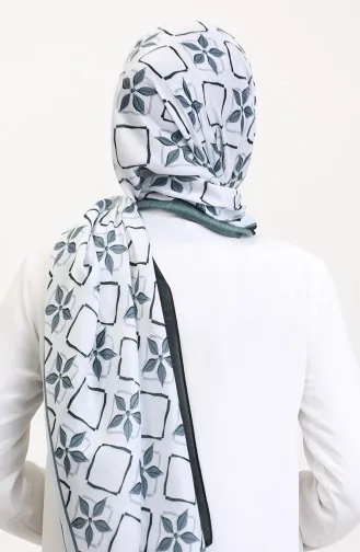 Patterned Soft Shawl 70269-15 Black Gray 70269-15