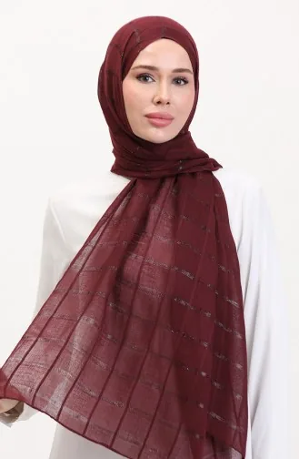 Glinsterende Linnen Sjaal 2072-08 Pruim 2072-08