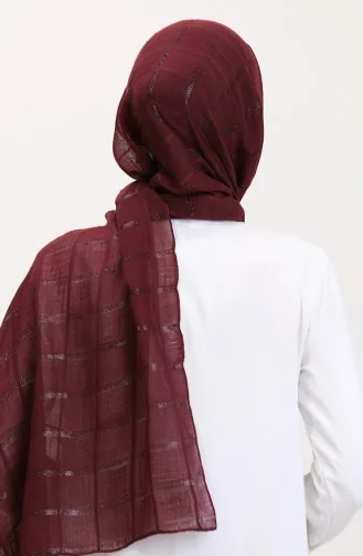 Glinsterende Linnen Sjaal 2072-08 Pruim 2072-08