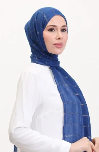 Simli Keten Şal 2072-13 Saks