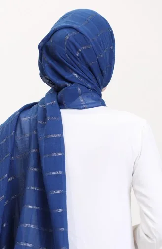 Simli Keten Şal 2072-13 Saks