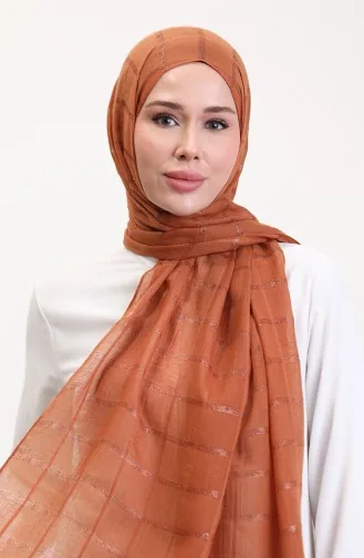 شال كتان لامع 2072-14 بني فاتح 2072-14