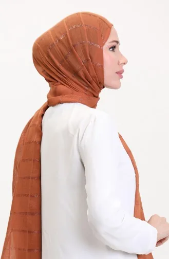 شال كتان لامع 2072-14 بني فاتح 2072-14