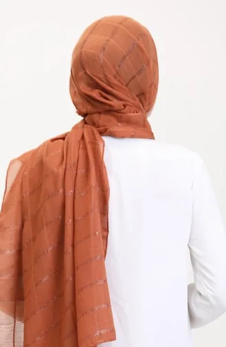 شال كتان لامع 2072-14 بني فاتح 2072-14