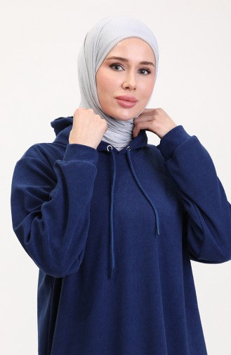 Kapüşonlu Tunik Pantolon İkili Takım 0566-02 Saks