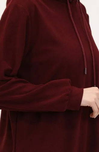 بدلة من قطعتين، بنطال وغطاء رأس، لون أحمر كلاريت 0566-03 0566-03