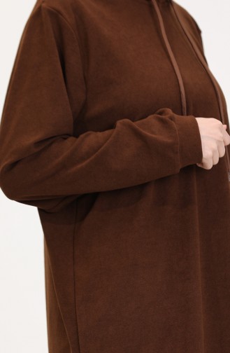Kapüşonlu Tunik Pantolon İkili Takım 0566-05 Taba