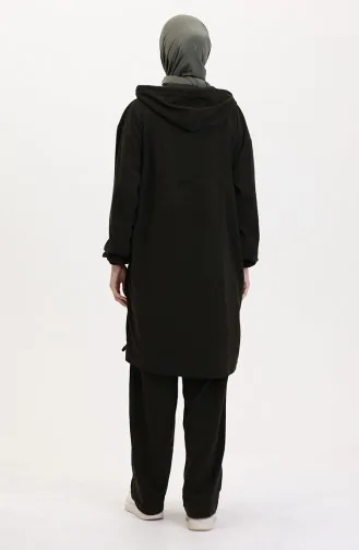 Ensemble Deux Pièces Tunique à Capuche Et Pantalon 0567-02 Kaki 0567-02