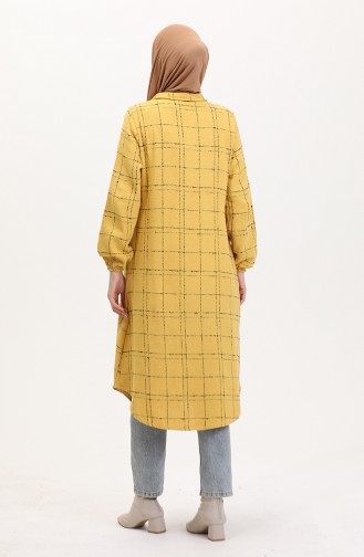 Tüvit Düğmeli Tunik 0564-02 Hardal