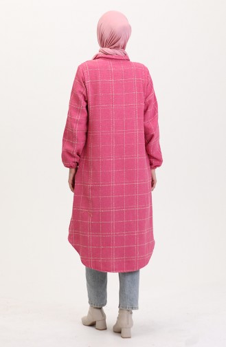 Tüvit Düğmeli Tunik 0564-03 Pembe