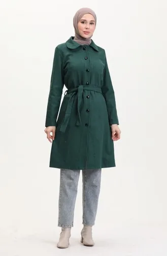 Kuşaklı Kaşe Kaban 5502-01 Zümrüt Yeşili