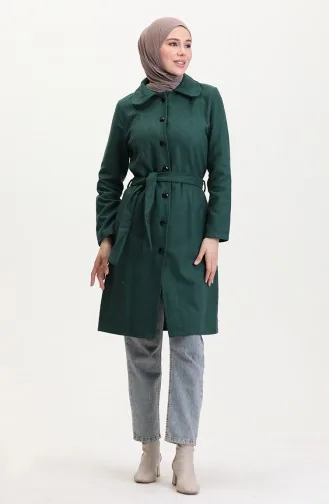 Kuşaklı Kaşe Kaban 5502-01 Zümrüt Yeşili