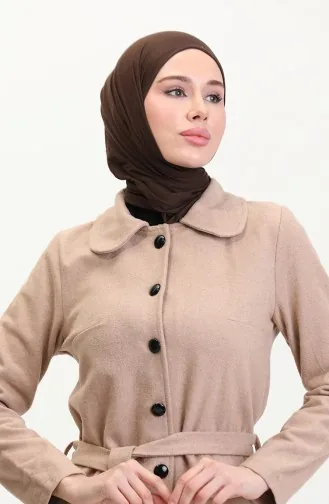 Kuşaklı Kaşe Kaban 5502-02 Vizon