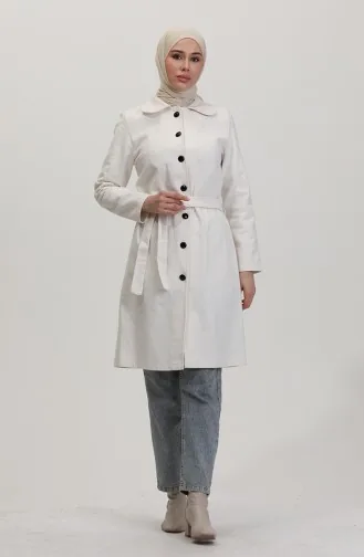 Kuşaklı Kaşe Kaban 5502-05 Ekru