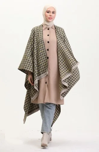 Poncho Schultertuch 2003-01 Nerz Khaki 2003-01