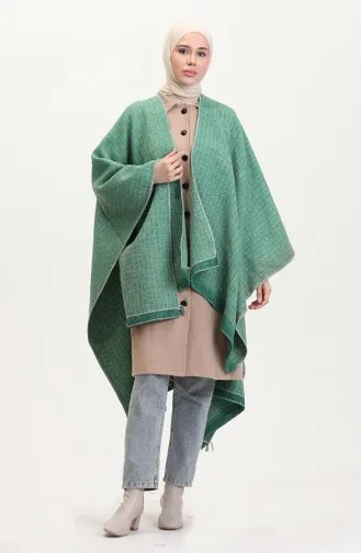 Poncho Shoulder Shawl 2014-01 Emerald Green 2014-01