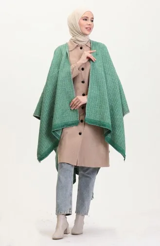 Poncho Shoulder Shawl 2014-01 Emerald Green 2014-01