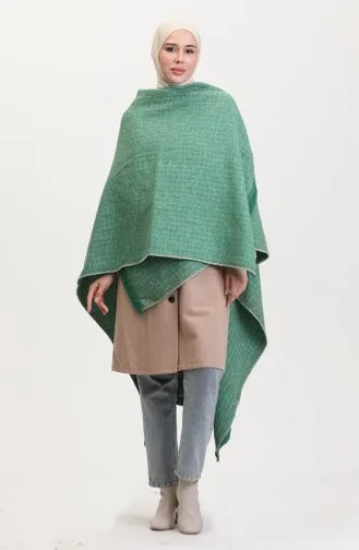 Poncho Shoulder Shawl 2014-01 Emerald Green 2014-01